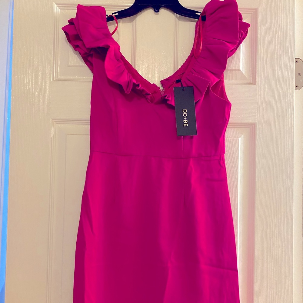 DO+BE Pink Ruffled Sundress for Weddings
